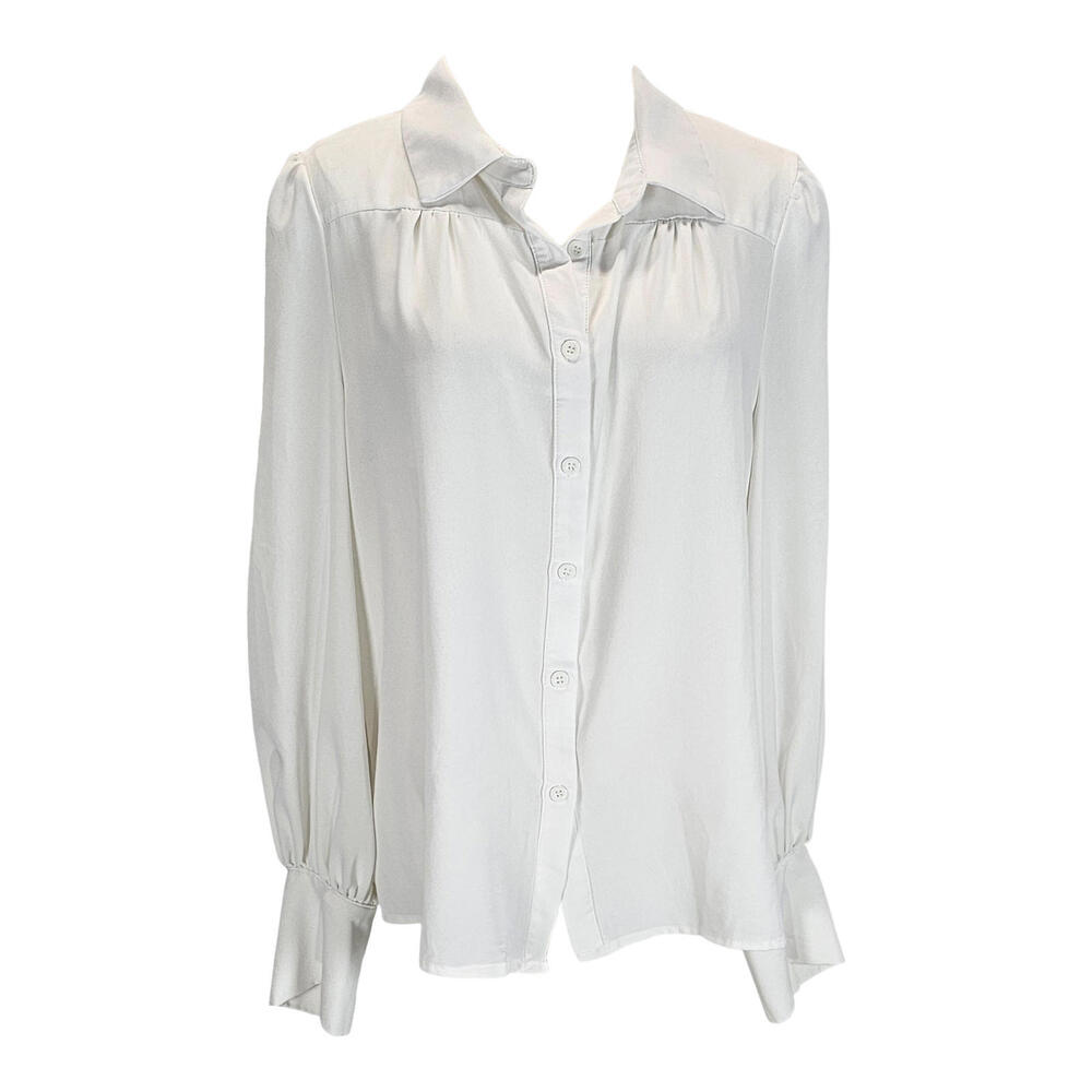 Shein Timeless White Women's Blouse - Elegance in Every Button/XL